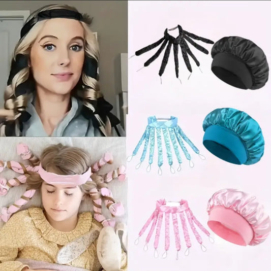 Heatless Hair Curler & Bonnet Set