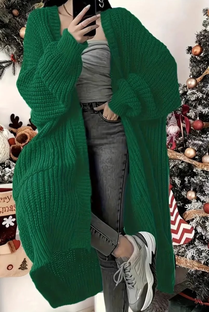 Extra Long Knit Cardigan