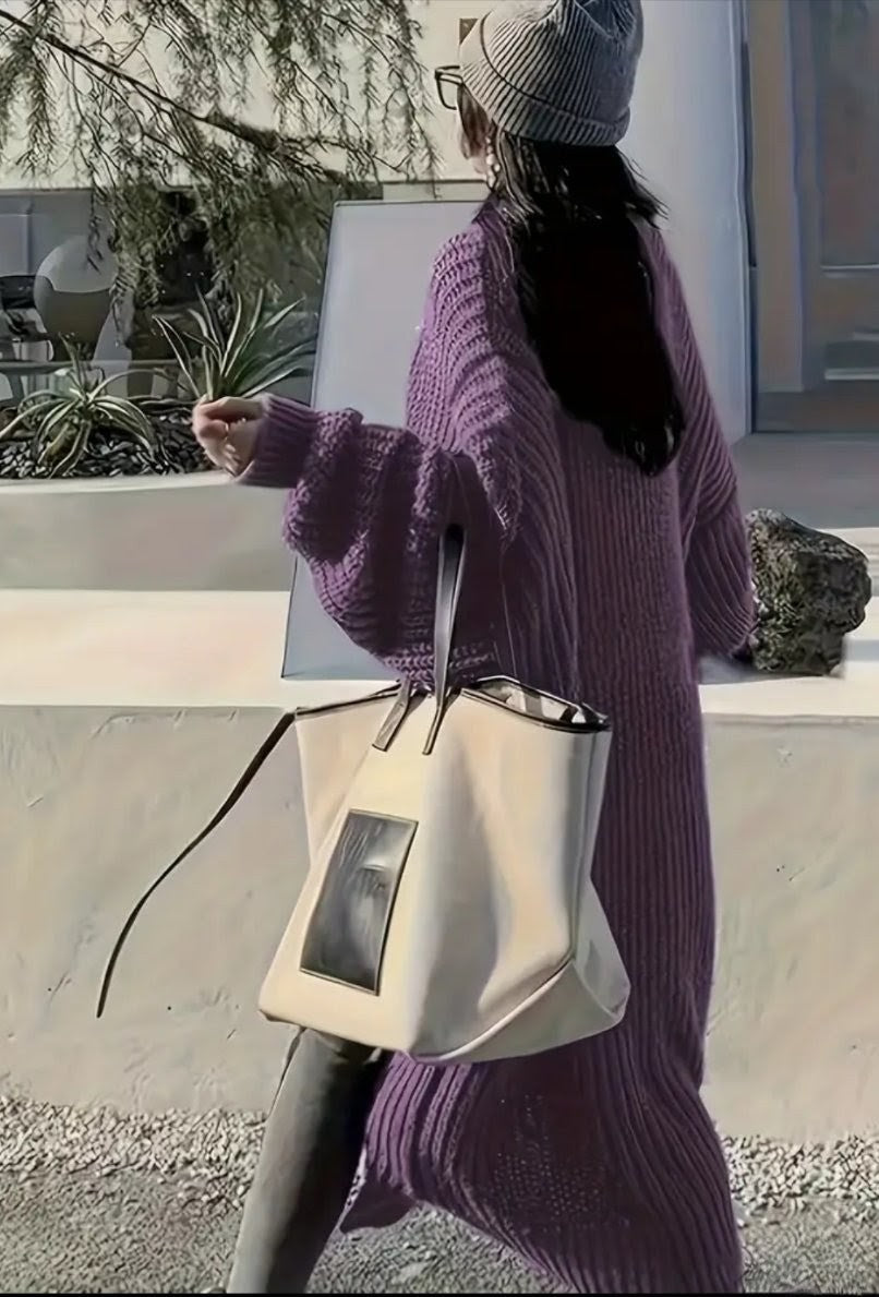 Extra Long Knit Cardigan