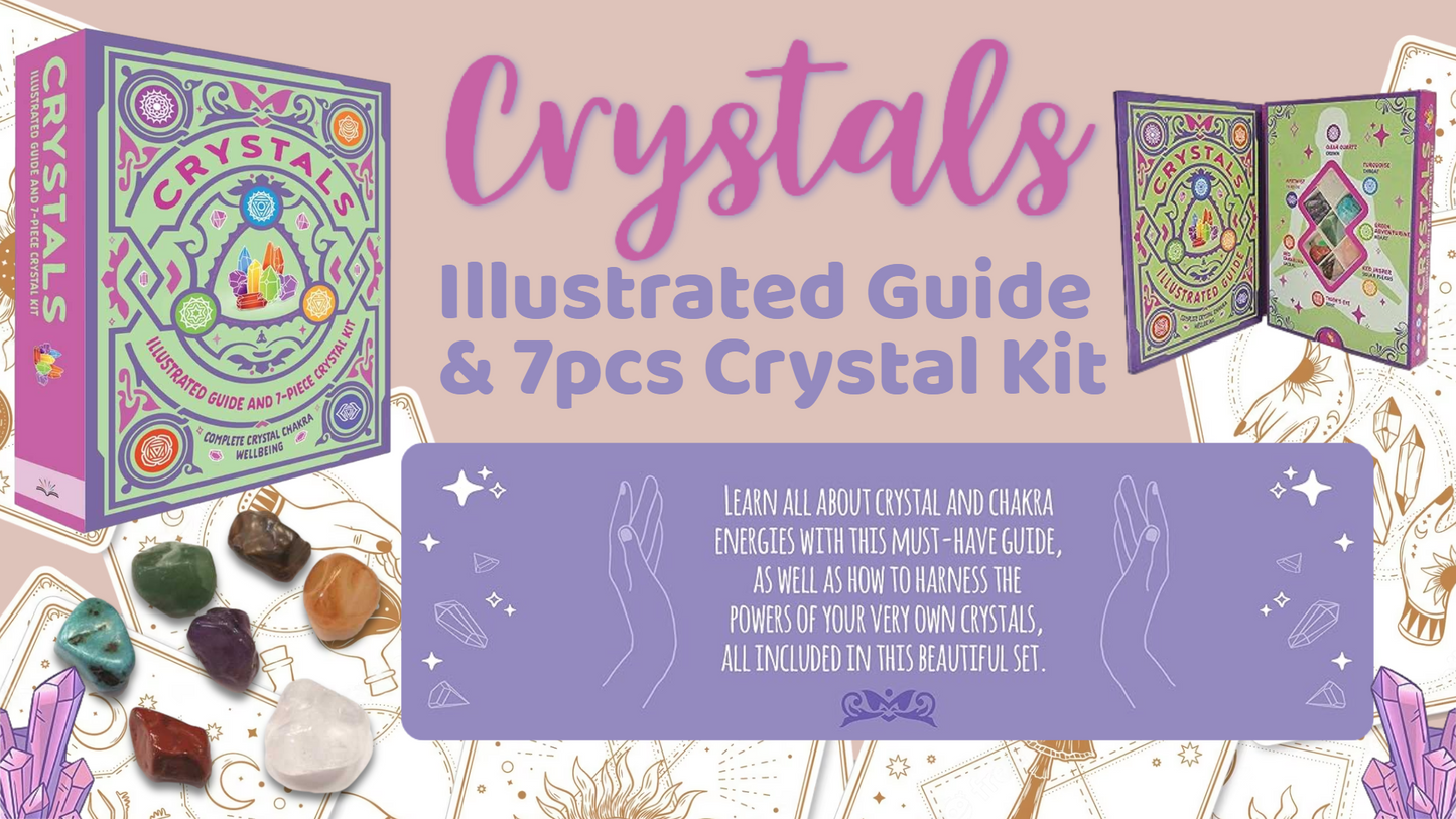 Crystals Illustrated Guide & 7pc Crystal Set