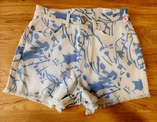 Blue Floral Shorts