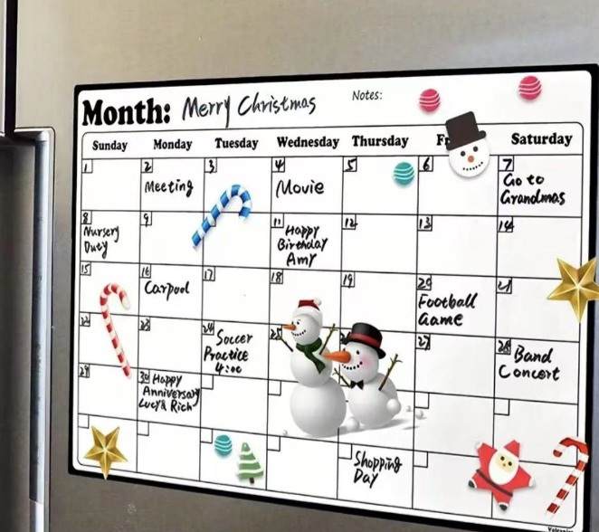 Magnetic Fridge Calendar