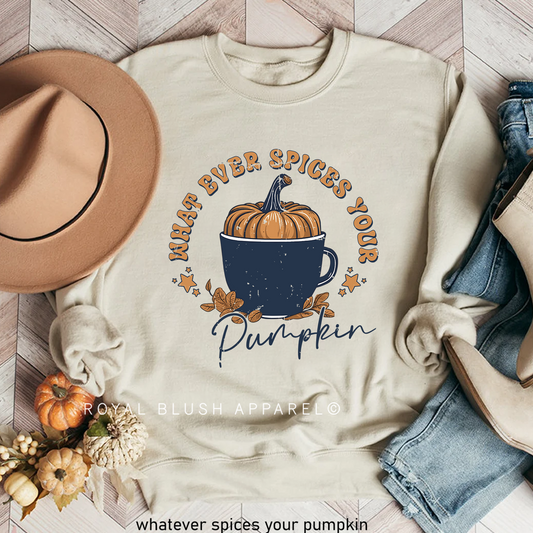 Whatever Spices Your Pumpkin - RBA Spooky Vibes Crewnecks 2024