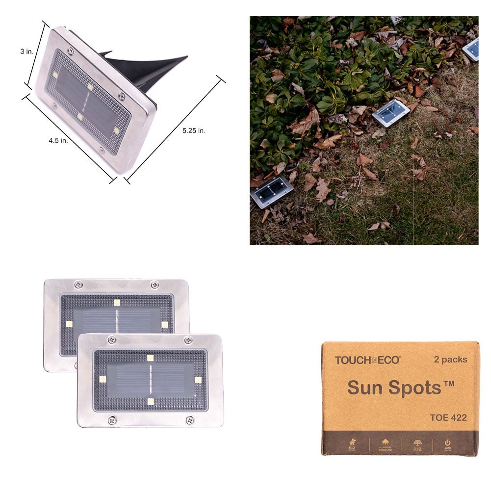 2pk Sun Spots Solar LED Lights