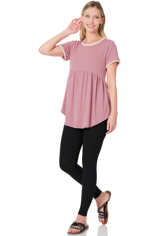 Dusty Rose Flowy T-Shirt